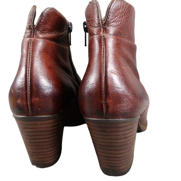 Paul Green Shoes Womens 7.5 Booties Stella Stacked Heel Fashion Leather Classic - Picture 6 of 16